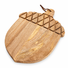 Oakley acorn-shaped natural mango wood serving board