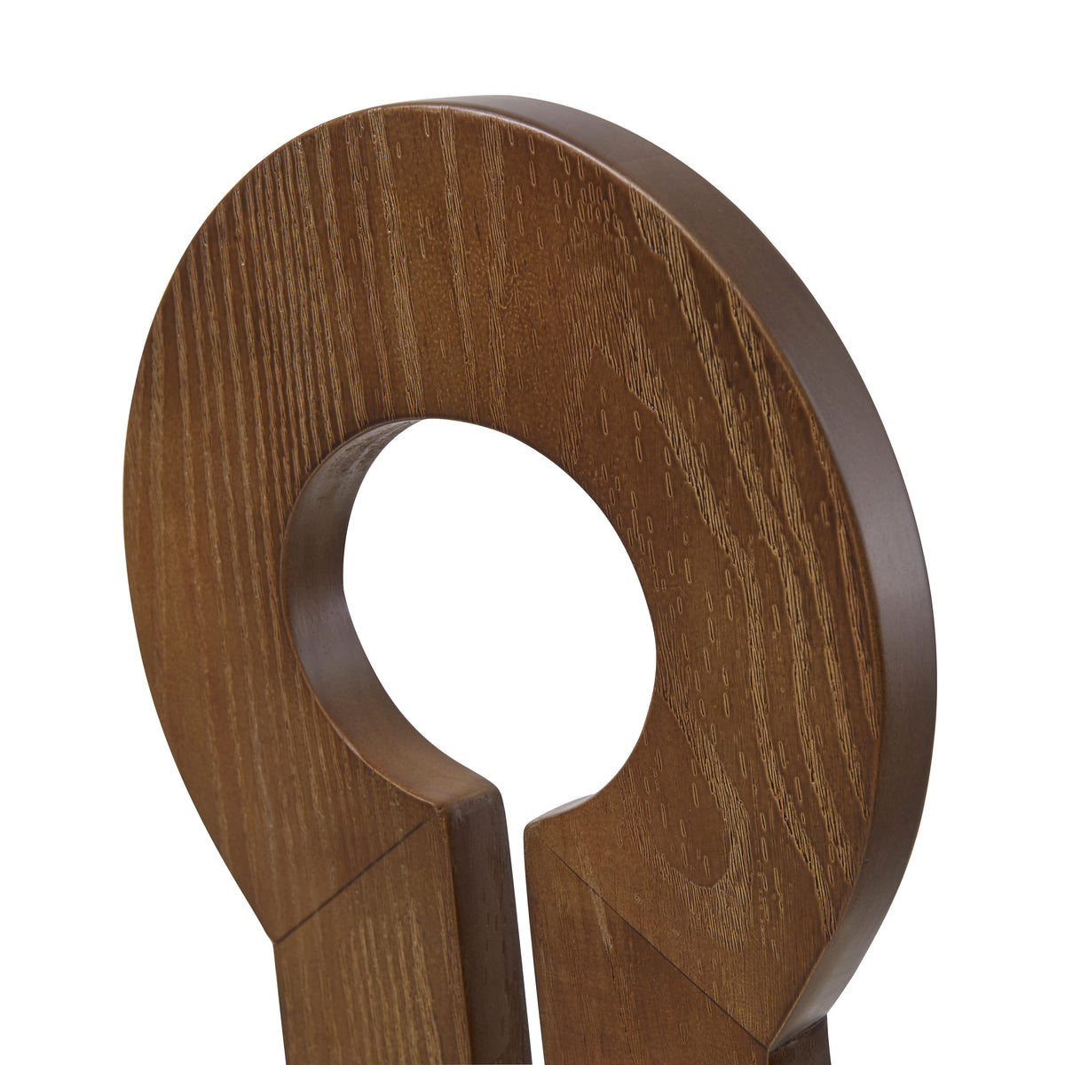 Close-up details of the loop back of the Obsidian Loop Dining Chair design