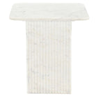 Ophelia marble side table on a white background