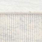 Close-up of the thickness of the Ophelia Marble Coffee Table