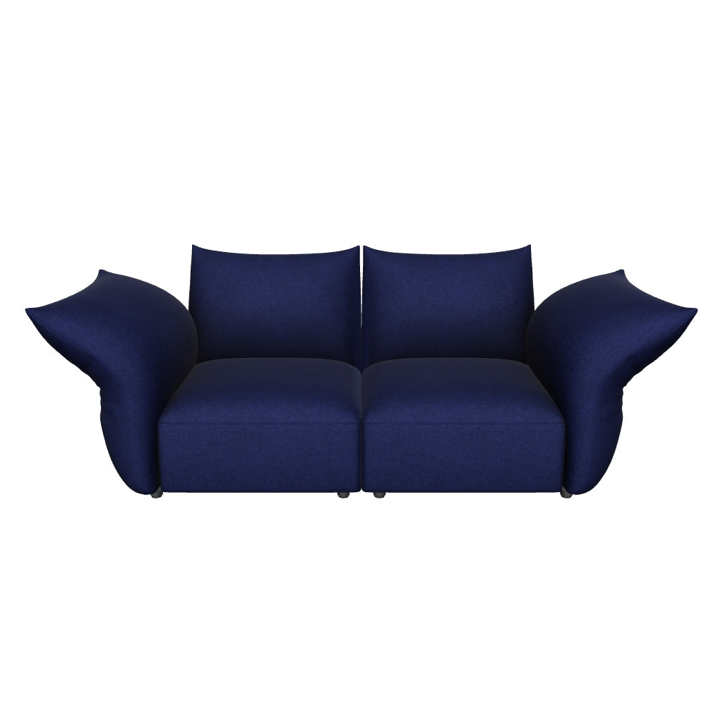 3D model of the Blooming Embrace Modular Sofa, Two Seater, 252 cm wide, in Serenity Blue chenille