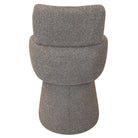 Back view of the charcoal Soren Bouclé Dining Chair