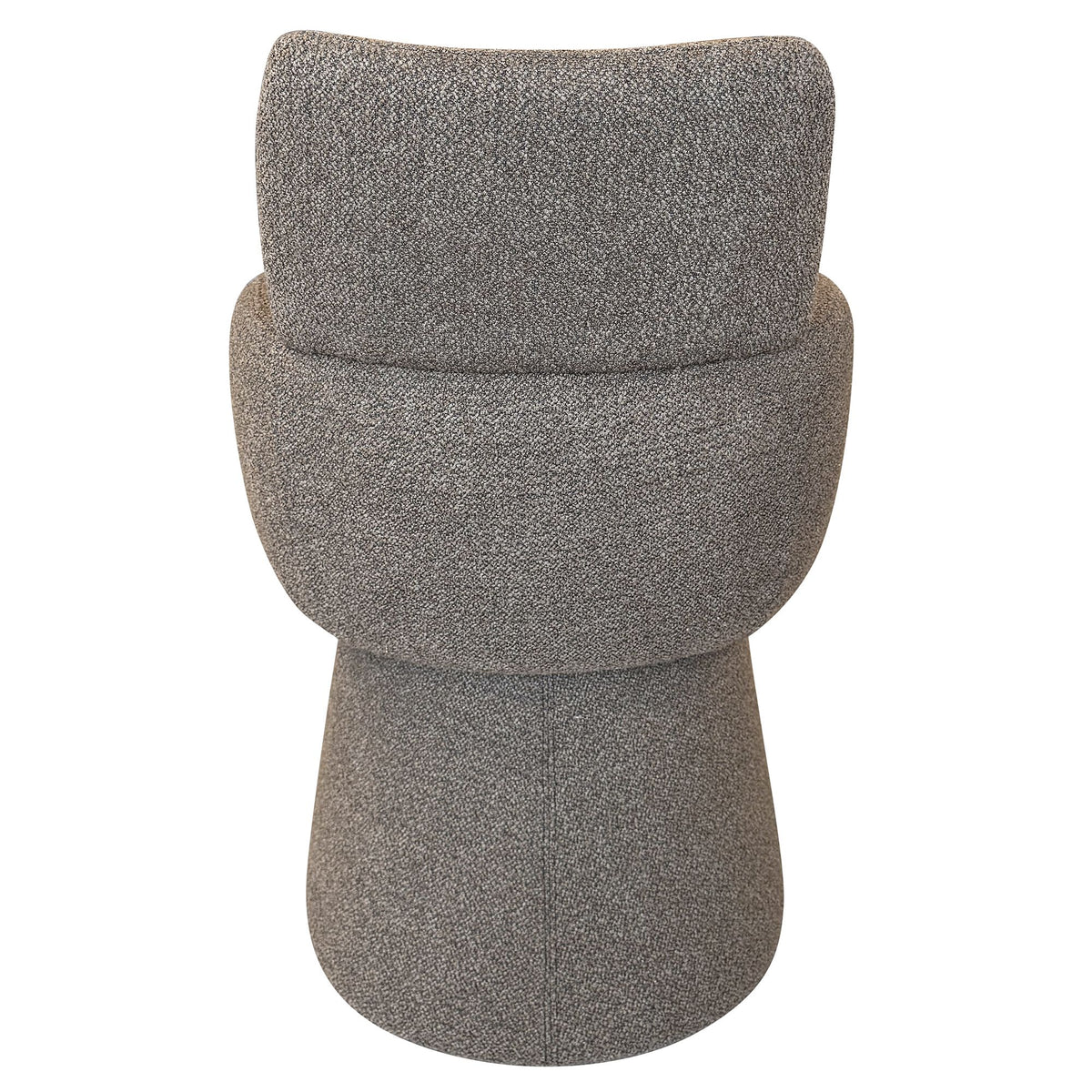Back view of the charcoal Soren Bouclé Dining Chair