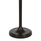 Close-up of the Thalia floor lamp's stepped round base in a matte dark bronze finish.