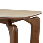 Detail close-up of the dining table thickness of Valencia dining table 