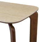 Detail close-up of the corner of the Valencia Dining Table