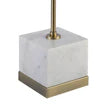 Decorative lamp with white base and gold accents