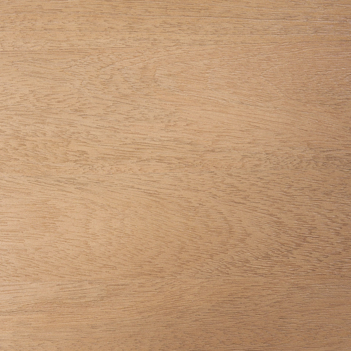 Material swatch showing the light brown solid mango wood grain and fine sandblast finish used on the Varelle Sideboard.